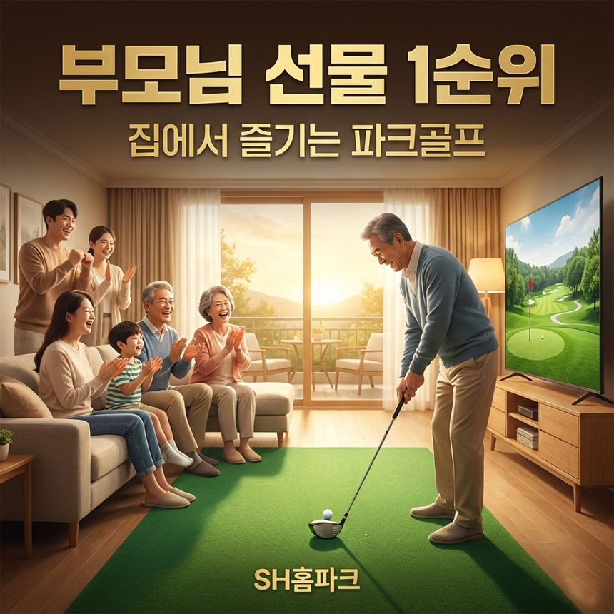 파크골프 입문자 중급자 추천 온가족이 화목해 집니다. 우리집이 스크린파크골프장이 된다.